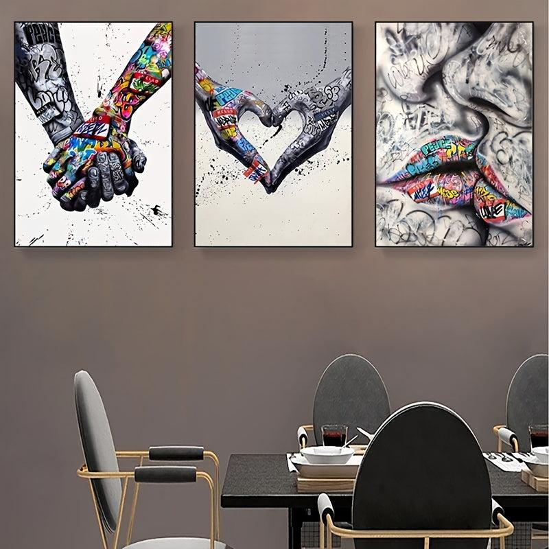 Abstract Graffiti Art Canvas Posters Set for Home Decors
