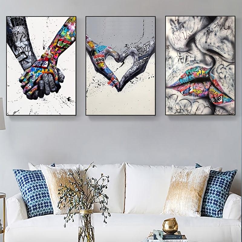 Abstract Graffiti Art Canvas Posters Set for Home Decors