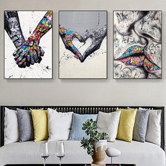 Abstract Graffiti Art Canvas Posters Set for Home Decors