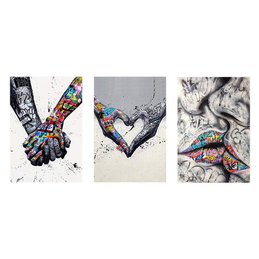 Abstract Graffiti Art Canvas Posters Set for Home Decors