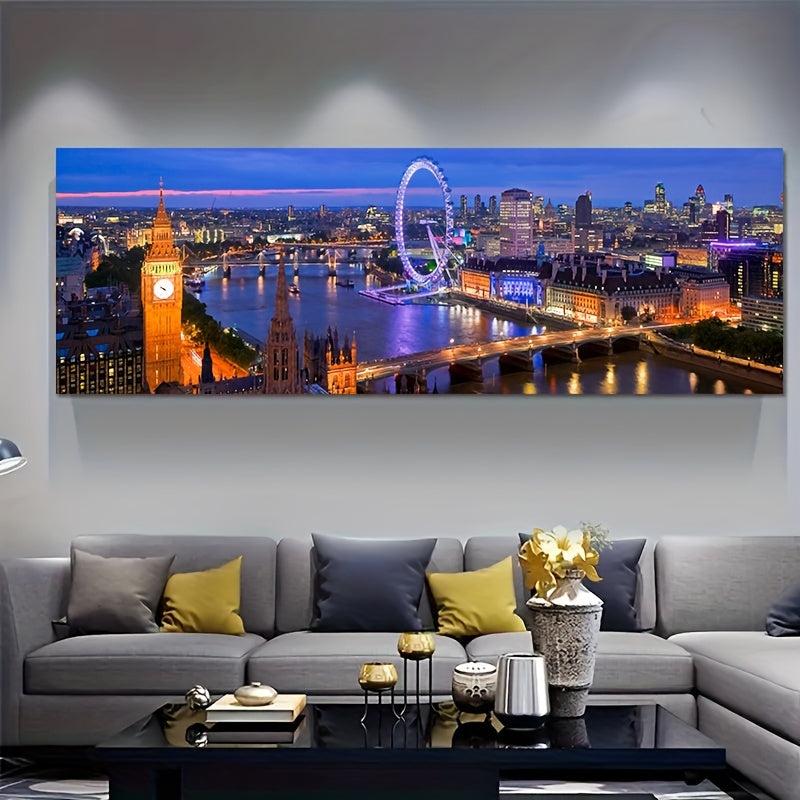 London Night Scenery Canvas Art Painting Poster