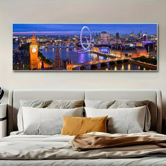 London Night Scenery Canvas Art Painting Poster