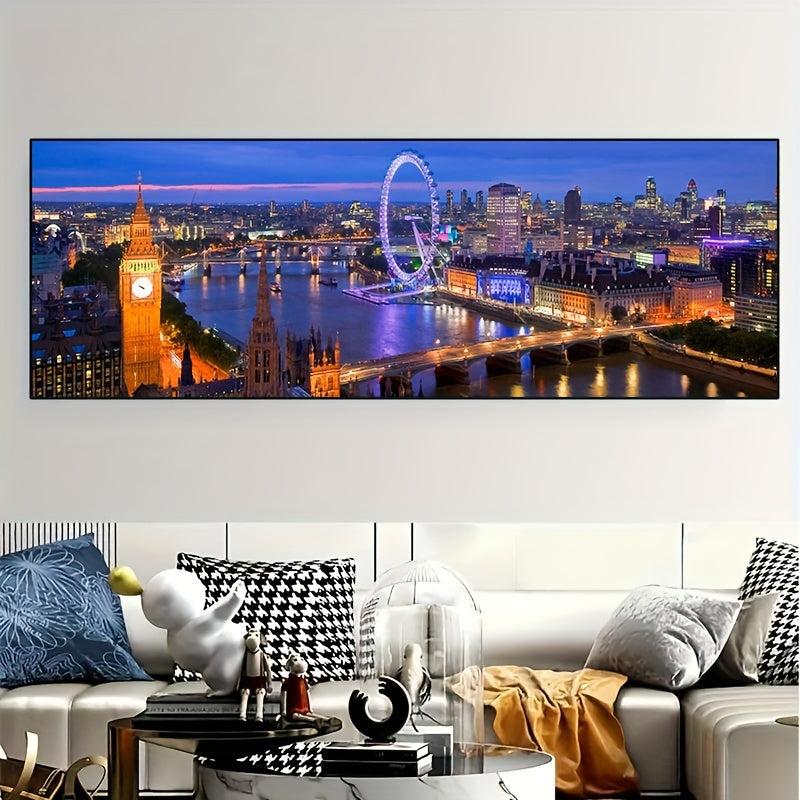 London Night Scenery Canvas Art Painting Poster