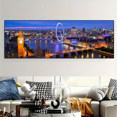 London Night Scenery Canvas Art Painting Poster