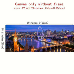 London Night Scenery Canvas Art Painting Poster