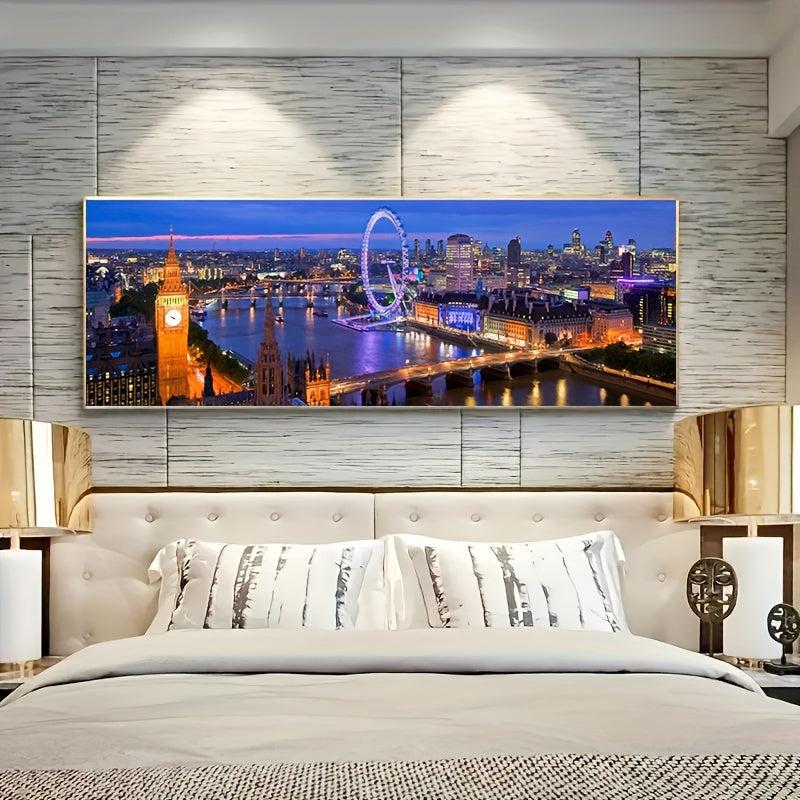 London Night Scenery Canvas Art Painting Poster