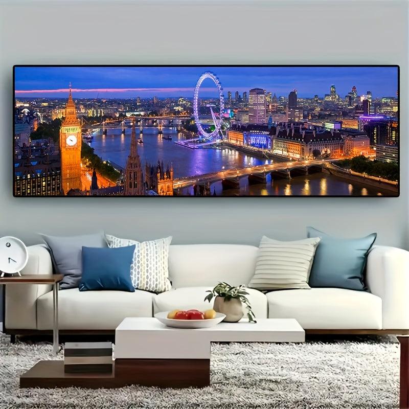 London Night Scenery Canvas Art Painting Poster