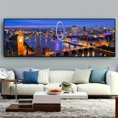 London Night Scenery Canvas Art Painting Poster