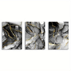 Golden Ink Texture Abstract Canvas Poster Art Home Decor