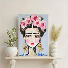 Impressionist Woman Portrait Canvas Painting Modern Abstract Girl Poster