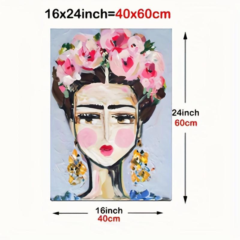 Impressionist Woman Portrait Canvas Painting Modern Abstract Girl Poster