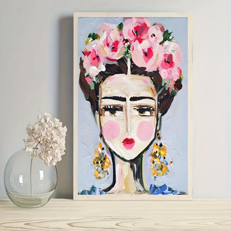 Impressionist Woman Portrait Canvas Painting Modern Abstract Girl Poster
