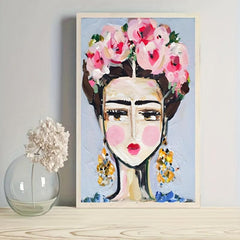 Impressionist Woman Portrait Canvas Painting Modern Abstract Girl Poster