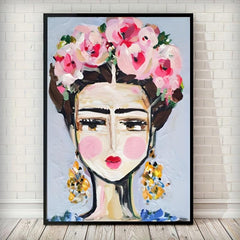 Impressionist Woman Portrait Canvas Painting Modern Abstract Girl Poster