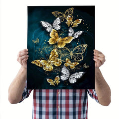 3pcs Butterfly Pattern Wall Decoration Painting 30x39 cm