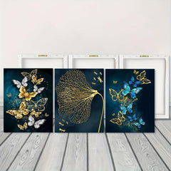 3pcs Butterfly Pattern Wall Decoration Painting 30x39 cm