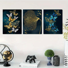 3pcs Butterfly Pattern Wall Decoration Painting 30x39 cm