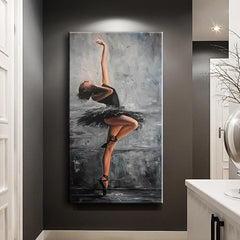 Frameless Ballet Dancer Wall Poster Canvas Painting Living Room Bedroom Art Gift