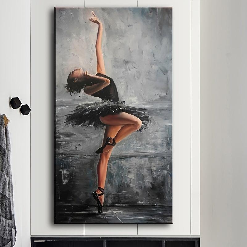 Frameless Ballet Dancer Wall Poster Canvas Painting Living Room Bedroom Art Gift