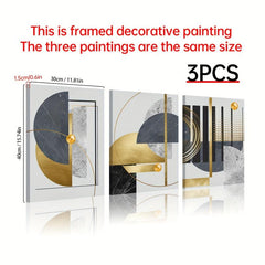 3pcs Geometric Abstract Art Canvas Paintings