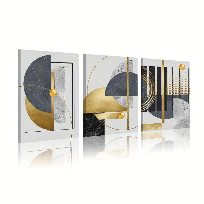 3pcs Geometric Abstract Art Canvas Paintings