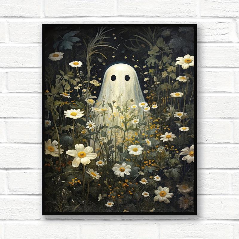 Canvas Poster Romantic Ghost Flower Still Life Painting Decoration
