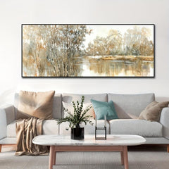 Winter Lakeside Snow Landscape Poster