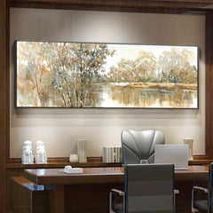 Winter Lakeside Snow Landscape Poster