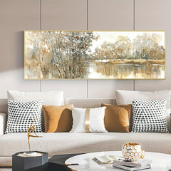 Winter Lakeside Snow Landscape Poster