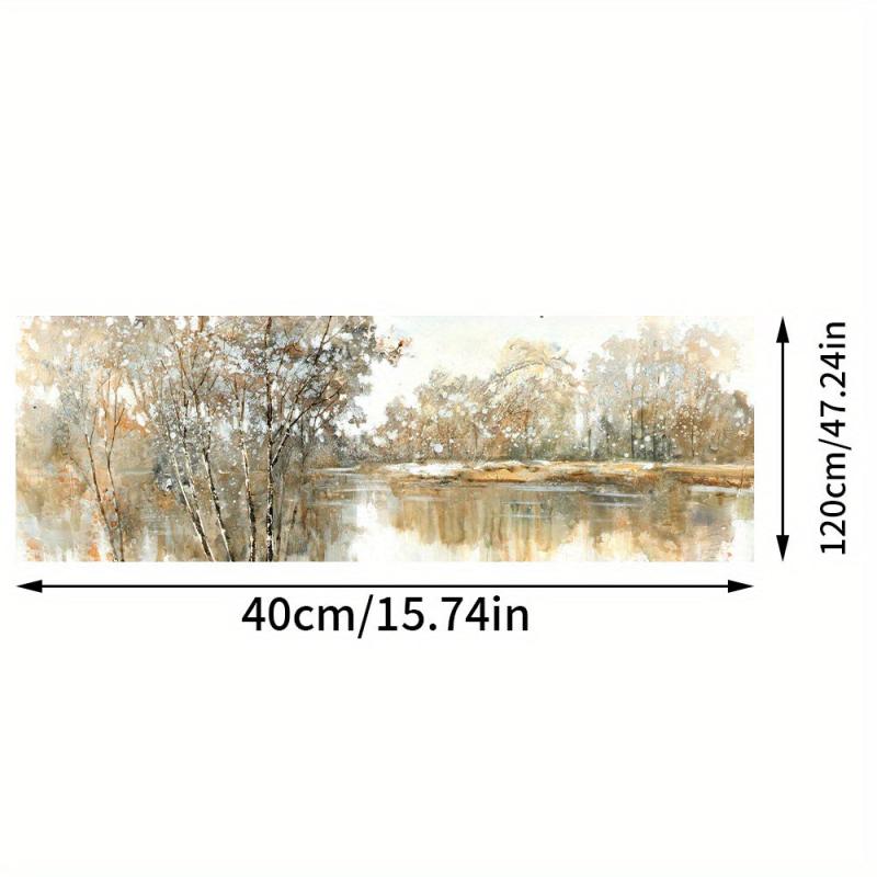 Winter Lakeside Snow Landscape Poster