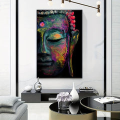 Colorful Abstract Buddha Statues Canvas Art Posters Prints Home Wall Decoration