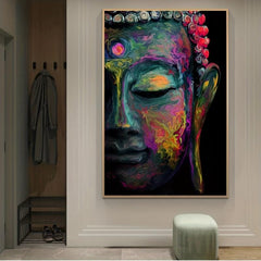 Colorful Abstract Buddha Statues Canvas Art Posters Prints Home Wall Decoration
