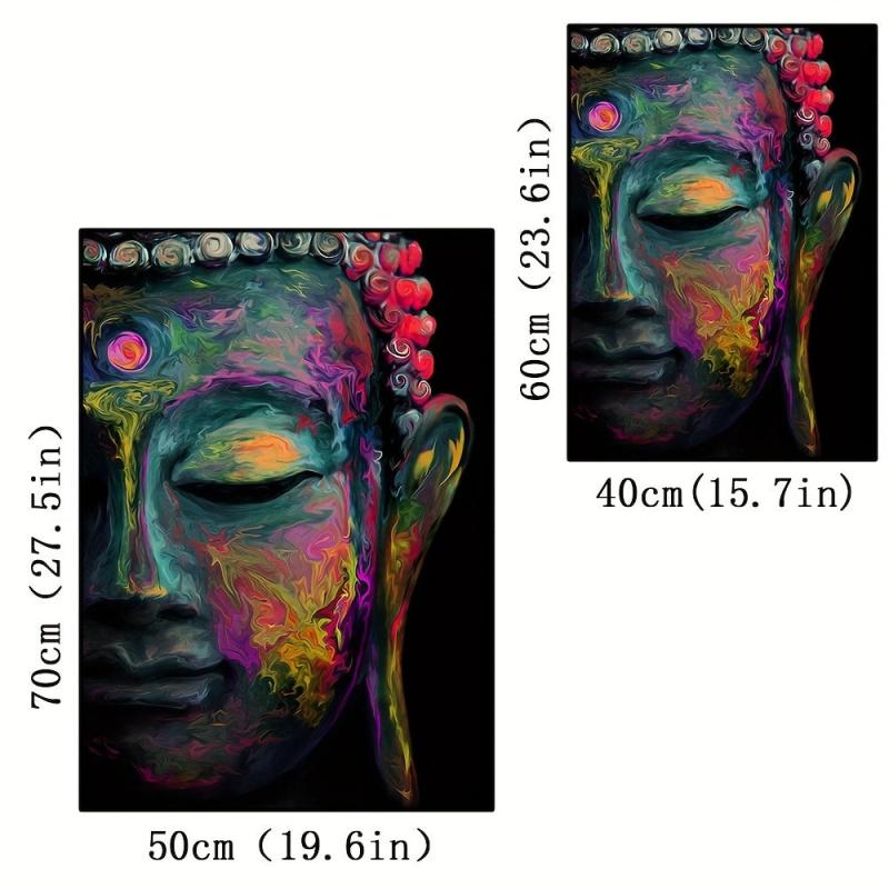 Colorful Abstract Buddha Statues Canvas Art Posters Prints Home Wall Decoration