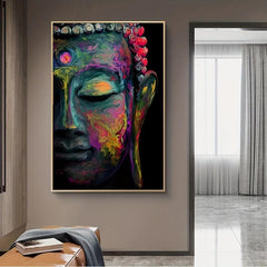 Colorful Abstract Buddha Statues Canvas Art Posters Prints Home Wall Decoration
