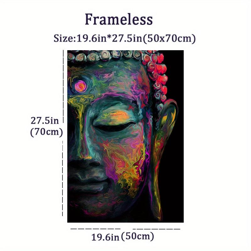 Colorful Abstract Buddha Statues Canvas Art Posters Prints Home Wall Decoration