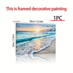 Framed Modern Art Canvas Painting Sea Painting On Canvas Wall Art