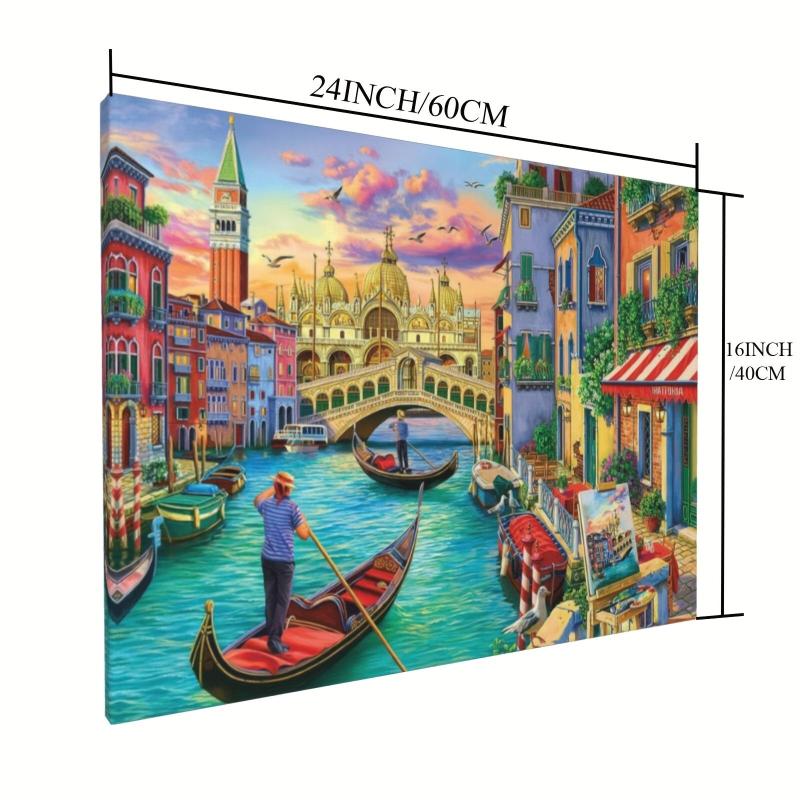 Canvas Painting Seaside Town Modern Art Gift Bedroom Decor Wall Art Fall Decor