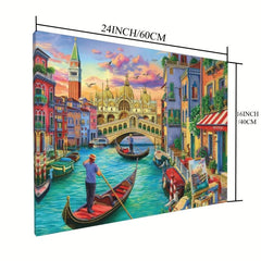 Canvas Painting Seaside Town Modern Art Gift Bedroom Decor Wall Art Fall Decor