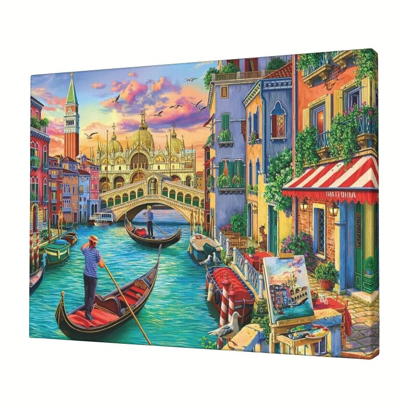 Canvas Painting Seaside Town Modern Art Gift Bedroom Decor Wall Art Fall Decor