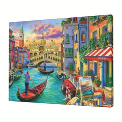 Canvas Painting Seaside Town Modern Art Gift Bedroom Decor Wall Art Fall Decor