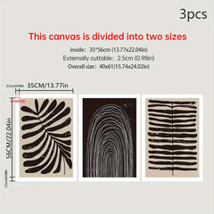 3pcs Bohemian Stripe Pattern Canvas Wall Painting