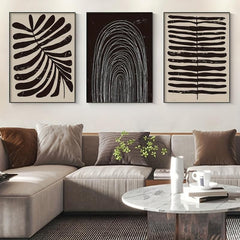 3pcs Bohemian Stripe Pattern Canvas Wall Painting