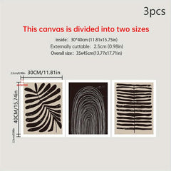 3pcs Bohemian Stripe Pattern Canvas Wall Painting