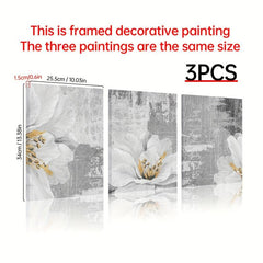 3pcs Nordic Style Flower Print Wall Art Set