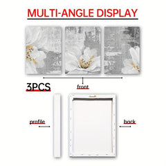 3pcs Nordic Style Flower Print Wall Art Set