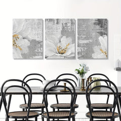 3pcs Nordic Style Flower Print Wall Art Set