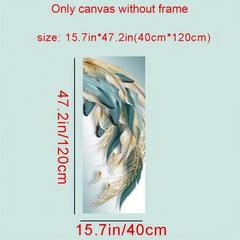 Golden Feathers Canvas Wall Art 40x120cm