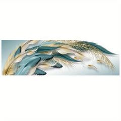 Golden Feathers Canvas Wall Art 40x120cm
