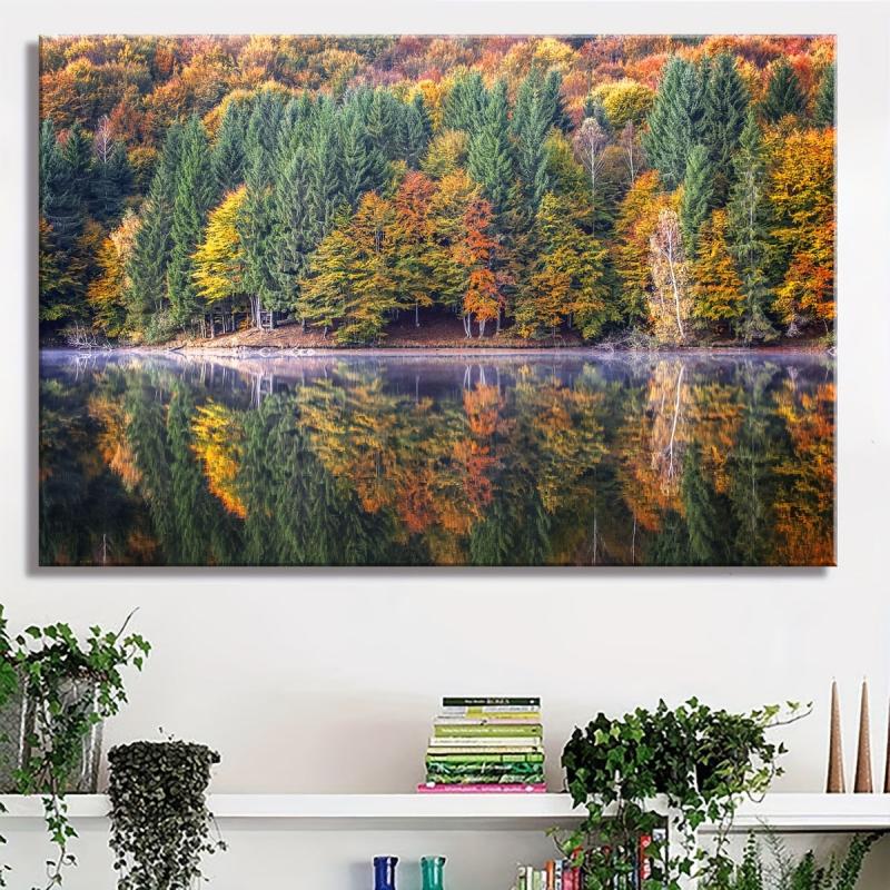 Canvas Poster Tree Landscape Art Wall Decoration Art Spray Painting Canvas Art