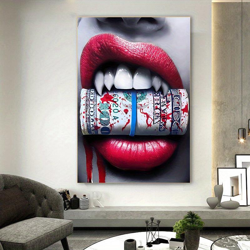 Abstract Canvas Painting Smoking Women Wall Art